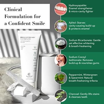 Terra & Co. Brilliant Black Toothpaste for Natural Whitening