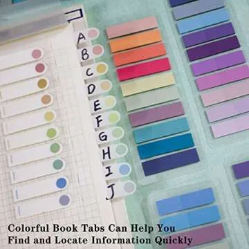 ELII 3600pcs Book Tabs,Writable Translucent Tabs for Annotating Books,Transparent Sticky Notes Page Markers for Notebooks, Writable and Repositionable Book Flags Strip Index Tabs