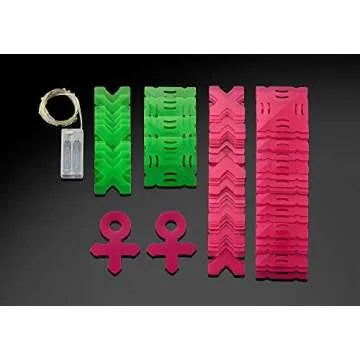 Creatto Shining Sweetheart & Lovable Stuff Light-Up 3D Puzzle Kit | Includes Creatto Puzzle Pieces to Make Your Own Illuminated Craft Creations, DIY Activity Kit, LED Lights, Great for Valentine's Day