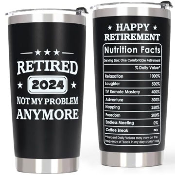 QTDS Retirement Gifts for Men 2024 - Funny 20 Oz Tumbler