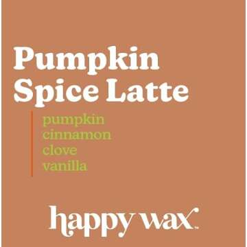Happy Wax Fall Mix Premium Scented Natural, Non Toxic Soy Wax Melts – 6 Total Oz. of Scented Wax Melts. Includes: Fall Woods, Autumn Breeze, and Pumpkin Spice Latte