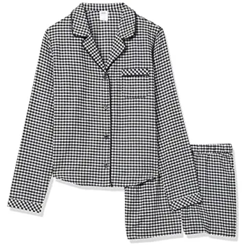 Amazon Women's Flannel Pajama Set with Relaxed Shorts