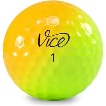 VICE Golf Limited Edition Pro Plus Golf Balls (Shade Yellow Orange)