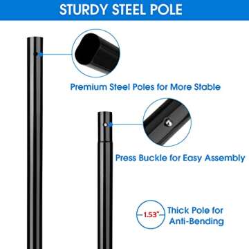 EPOGG Portable Tetherball Set for Backyard Fun