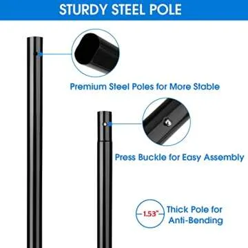 EPOGG Portable Tetherball Set for Backyard Fun