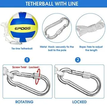 EPOGG Portable Tetherball Set for Backyard Fun