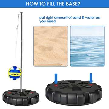 EPOGG Portable Tetherball Set for Backyard Fun