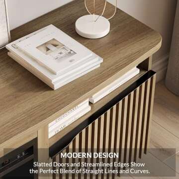 Stylish BELLEZE TV Stand with 23" Fireplace Heater