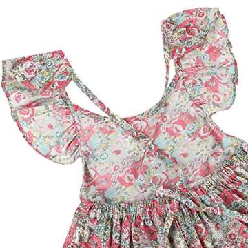 Arbag Summer Girl Floral Backless Party Dress for Kids