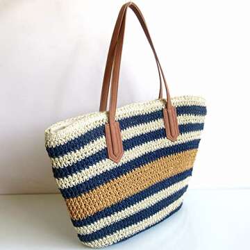 Burkburg Straw Beach Tote - Stylish Summer Purse