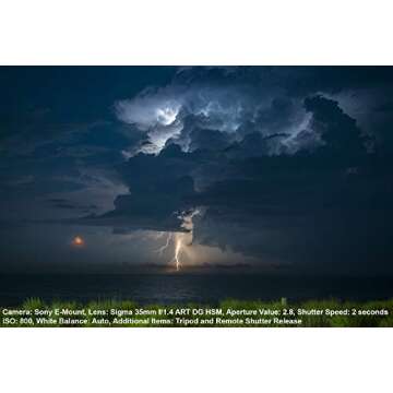 Sigma 35mm f/1.4 Art DG HSM Lens Sony E-Mount Bundle with 2X 64GB Memory Cards, IR Remote, 3 Piece Filter Kit, Wrist Strap, Card Reader, Memory Card Case, Tabletop Tripod