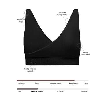 Kindred Bravely Sublime Adjustable Crossover Nursing Bra for Breastfeeding | Wireless Maternity Bra ...
