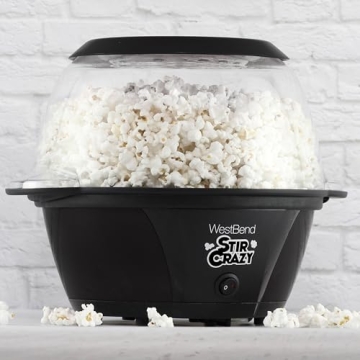 West Bend Stir Crazy Popcorn Maker 6 Quart Black