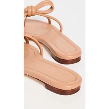 Loeffler Randall Hadley Leather Bow Flat Sandals for Women