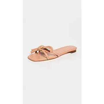 Loeffler Randall Hadley Leather Bow Flat Sandals for Women