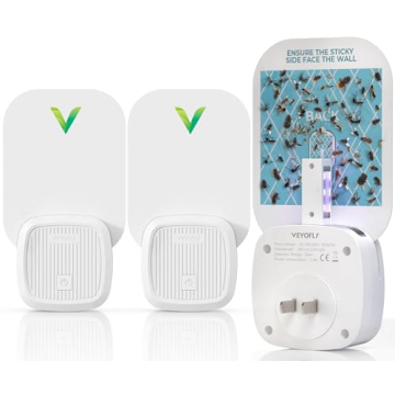 VEYOFLY (Starter Kit) Fly Catcher Indoor, Fly Trap Indoor, (2 Device + 6 Refills) Fruit Fly Traps fo...