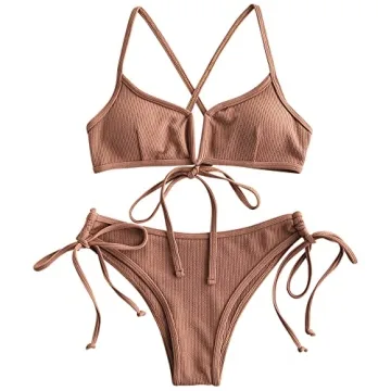 ZAFUL Women's Stylish High Cut Bikini Set for Summer Fashion