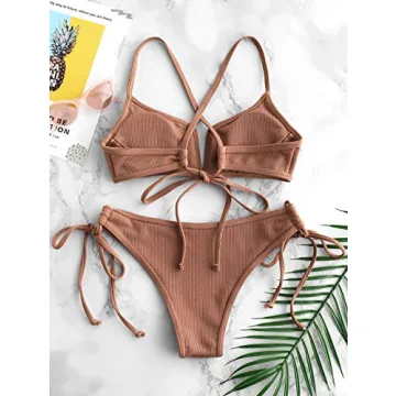 ZAFUL Women's Stylish High Cut Bikini Set for Summer Fashion