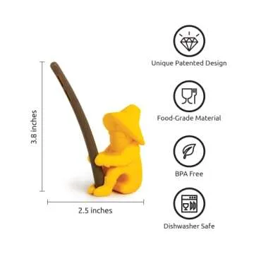 OTOTO Al Dente Pasta Man, Spaghetti Tester and Steam Releaser - 100% BPA free and Food Safe Fun Hous...