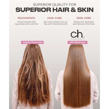 SUNDAYSILKS™ Premium Silk Pillow Cases | 100% Mulberry Silk Pillowcase | All Sides Real 22 Momme Grade 6A Silk | Standard Queen, King Size Silk Pillowcases | Silk Pillow Case with Zipper [Navy Blue]