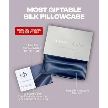 SUNDAYSILKS Premium Silk Pillowcases - 100% Mulberry Silk
