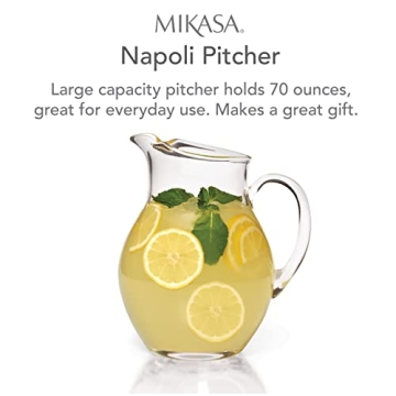 Mikasa Napoli 70 Ounce Clear Glass Pitcher