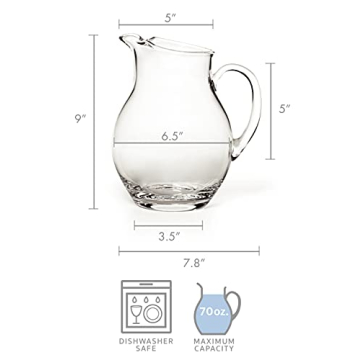 Mikasa Napoli 70 Ounce Clear Glass Pitcher