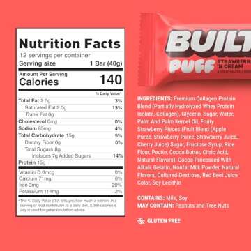 Built Puff Protein Bars - 15g Protein, Low Sugar, Delicious Taste