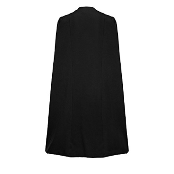 Elegant Open Front Cape Trench Duster Coat for Women