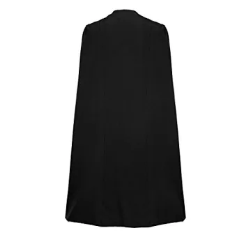 Elegant Open Front Cape Trench Duster Coat for Women