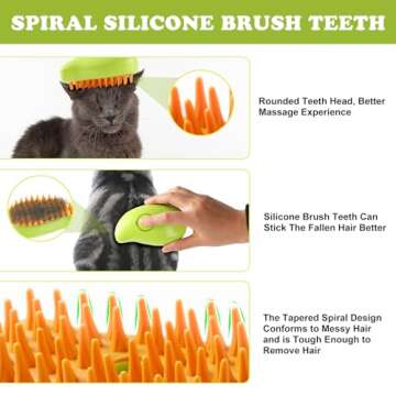 3-in-1 Steamy Pet Brush for Cats and Dogs