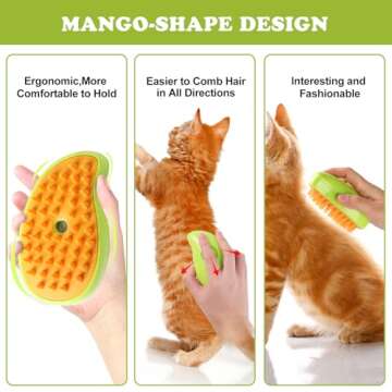 3-in-1 Steamy Pet Brush for Cats and Dogs