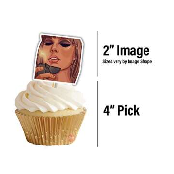 PartyKandy Party Decorations for Music Birthday Decorations, ERAS Cutout Cake Toppers, Backdrop Banner Wall Decor, and Party Supplies (25 Pcs)