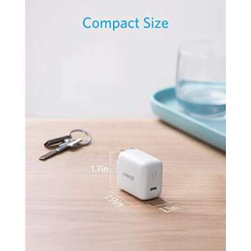 USB C Charger, Anker 15W 5V/3A Powerport C 1 Type C Wall Charger, Super Compact with LED Indicator, Foldable Plug for Iphone XS/Max/XR/8/Plus, Pixel 3/2/XL, Ipad Pro, Galaxy S10/S9/Plus and More