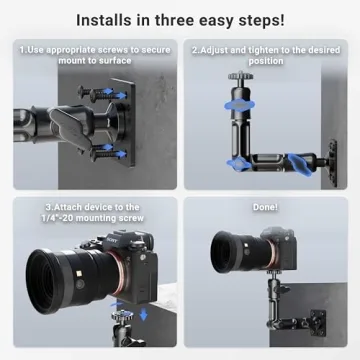 ARKON Camera Wall Mount - Durable & Flexible Setup