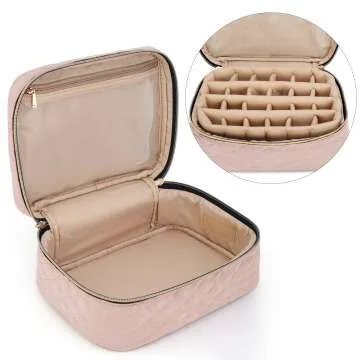 Yarwo Nail Polish Bag for 24 Bottles in Dusty Rose