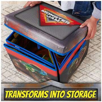 Monster Jam, Ultimate Arena Playmat & Storage with 2 Exclusive Monster Trucks, 1:64 Scale, 20 Accessories, Kids Toys for Boys and Girls Ages 4 and Up