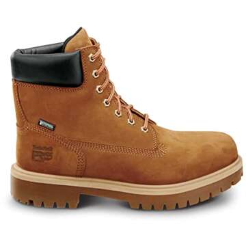 Timberland PRO 6IN Direct Attach, Men's, Cinnamon, Steel Toe, EH, WP/Insulated, MaxTRAX Slip-Resistant Boot (10.5 M)