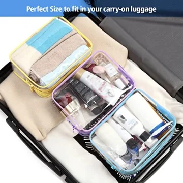 PACKISM Clear Toiletry Bag Set - TSA Approved, Stylish