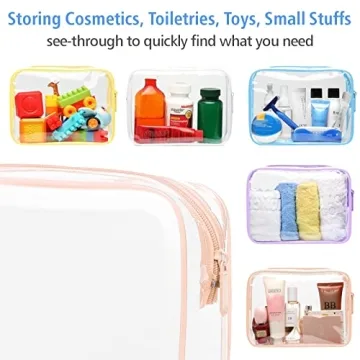 PACKISM Clear Toiletry Bag Set - TSA Approved, Stylish