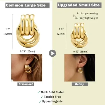 Stylish NIXMAX Chunky Knot Earrings for Daily Wear