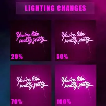 You're Like Really Pretty Neon Sign LED Neon Light Room Decor for Teen Girls, Valentine's Day Gifts, Wedding Party, Bedroom Home Decor