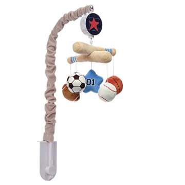 Lambs & Ivy Gray Musical Baby Mobile Soother for Cribs