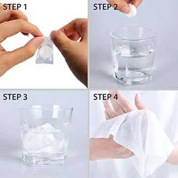 MorTime 300 Pcs Compressed Towels, Portable Coin Tissues Disposable Towel for Travel Outdoor Camping Hiking Sports