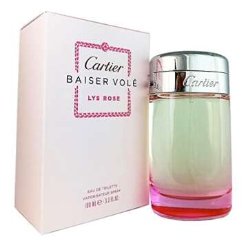 Cartier Baiser Vole Lys Rose Eau De Toilette Spray, 3.3 Ounce