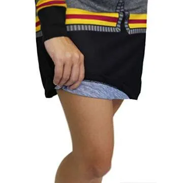 Harry Potter Hogwarts Gryffindor Women's Long Sleeve Nightgown Pajamas (X-Large, Black/Grey)