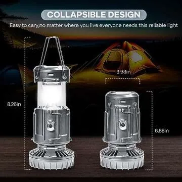 Camping Lantern with Fan & Solar Charging for Phones