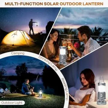 Camping Lantern with Fan & Solar Charging for Phones