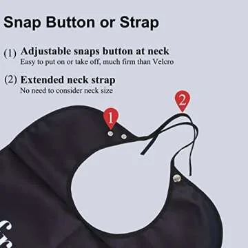 Funny Adult Bibs for Men Washable Reusable - Waterproof Adult Bibs for Eating with Crumb Catcher - Adjustable Dining Clothing Protectors for Adults Seniors Elderly (D Style - 1 Pack)