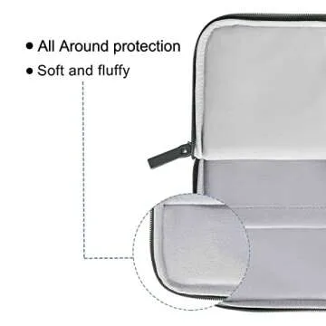 MOSISO Laptop Sleeve Bag Compatible with MacBook Air/Pro, 13-13.3 inch Notebook, Compatible with MacBook Pro 14 inch 2024-2021 M3 M2 M1, PU Leather Padded Bag Waterproof Case, Midnight Green